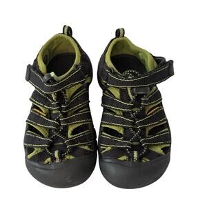 Keen Newport Waterproof Sandals Size 12 Black Lime Green